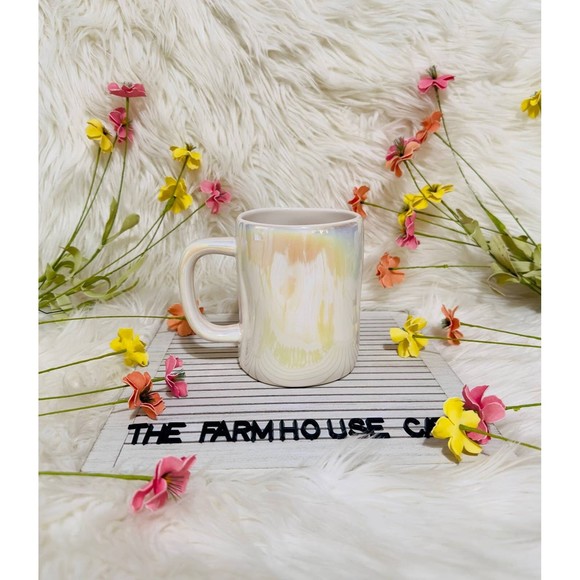 Rae Dunn Easter Spring Iridescent Bunny Kisses Ceramic Coffee Mug Home Decor - Picture 7 of 7